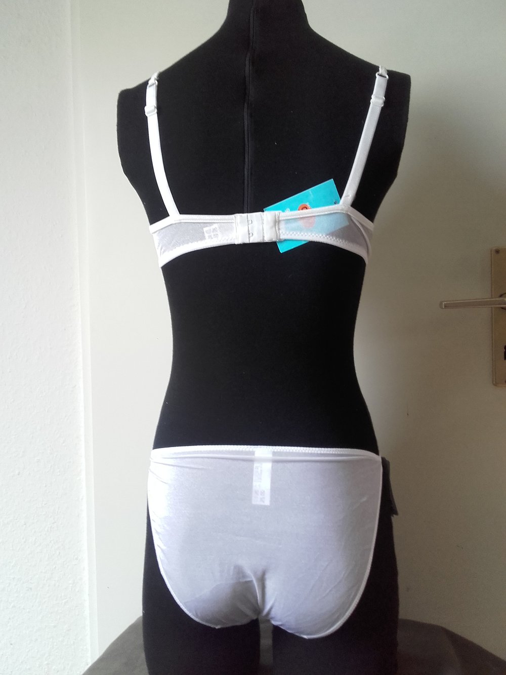 2x Garel Set blanco in (durch)schimmerndem weiß, 75C/M und 80B/M