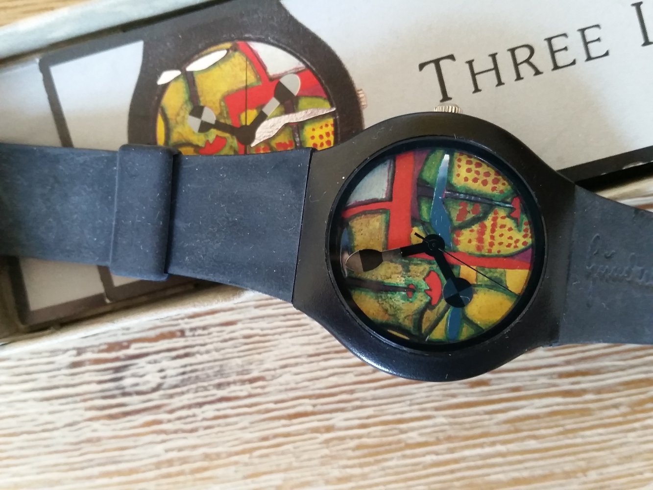 Friedensreich Hundertwasser Armbanduhr Uhr Three in Crowd Nr 0424/3000 OVP mit Zertifikat