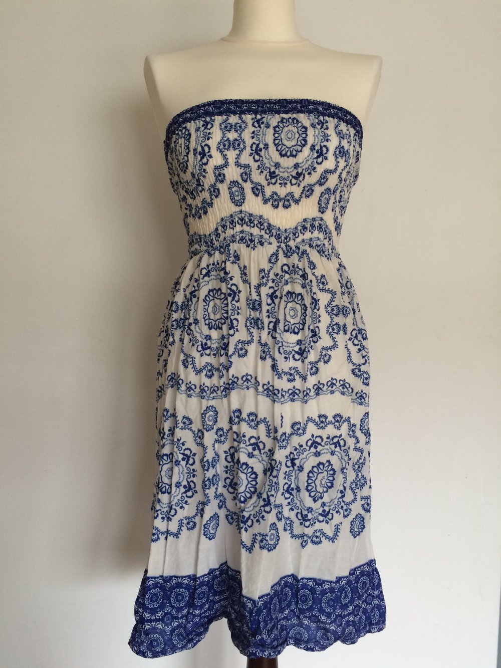 Sommerkleid blau weiß holländisch Strandkleid