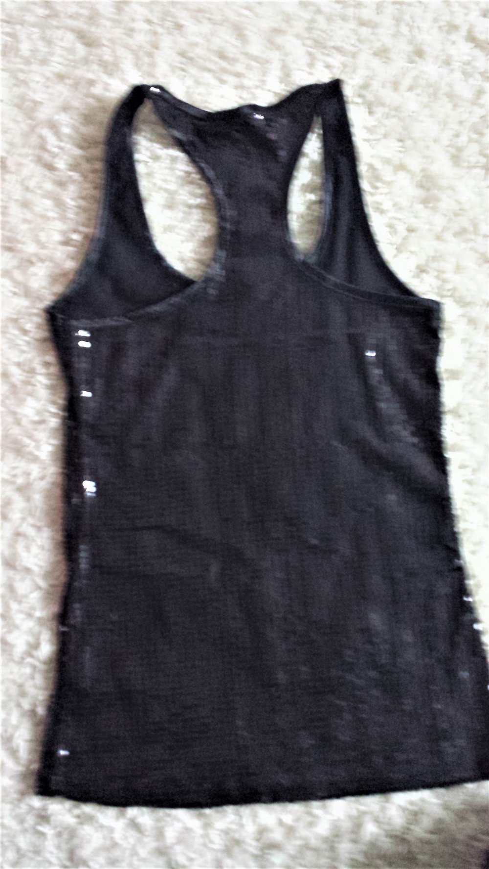 Schwarzes Paillettentop