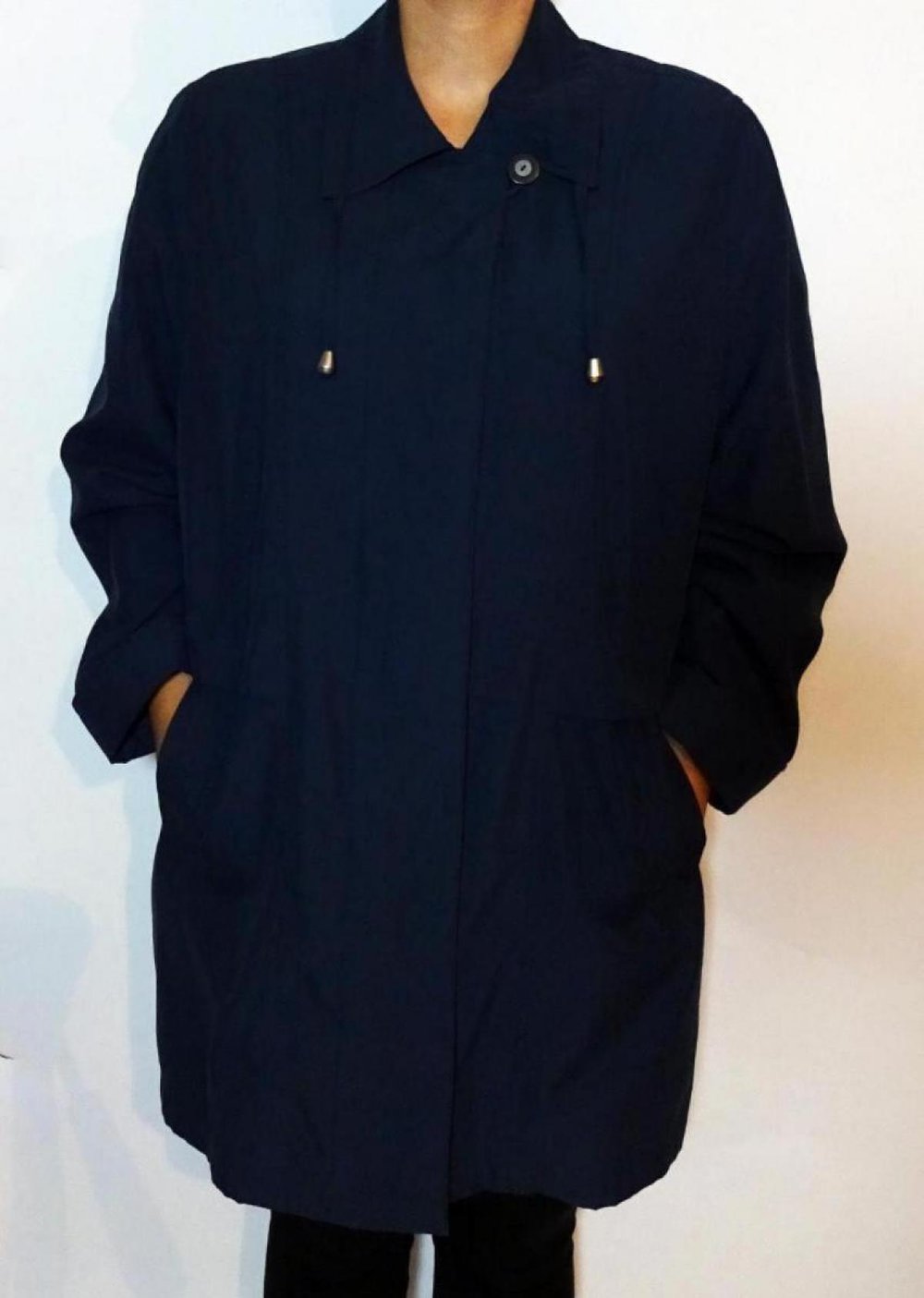 Dunkelblaue Jacke Oversized Vintage 80er Gr. 40 Gr. 42 Gr. M
