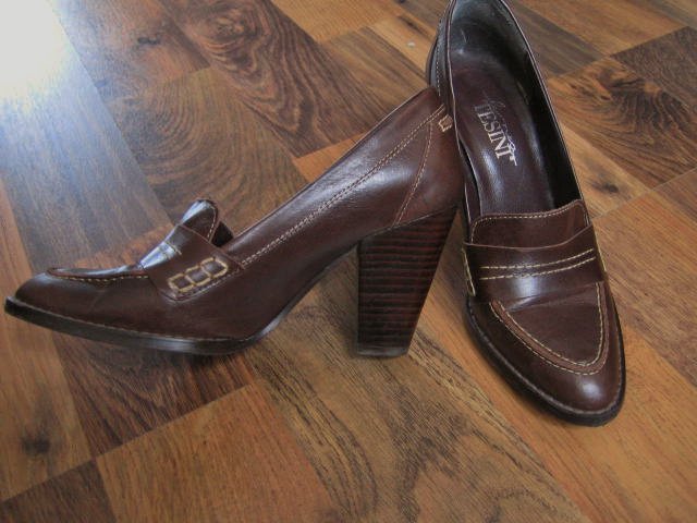 Leder Echtleder Pumps braun
