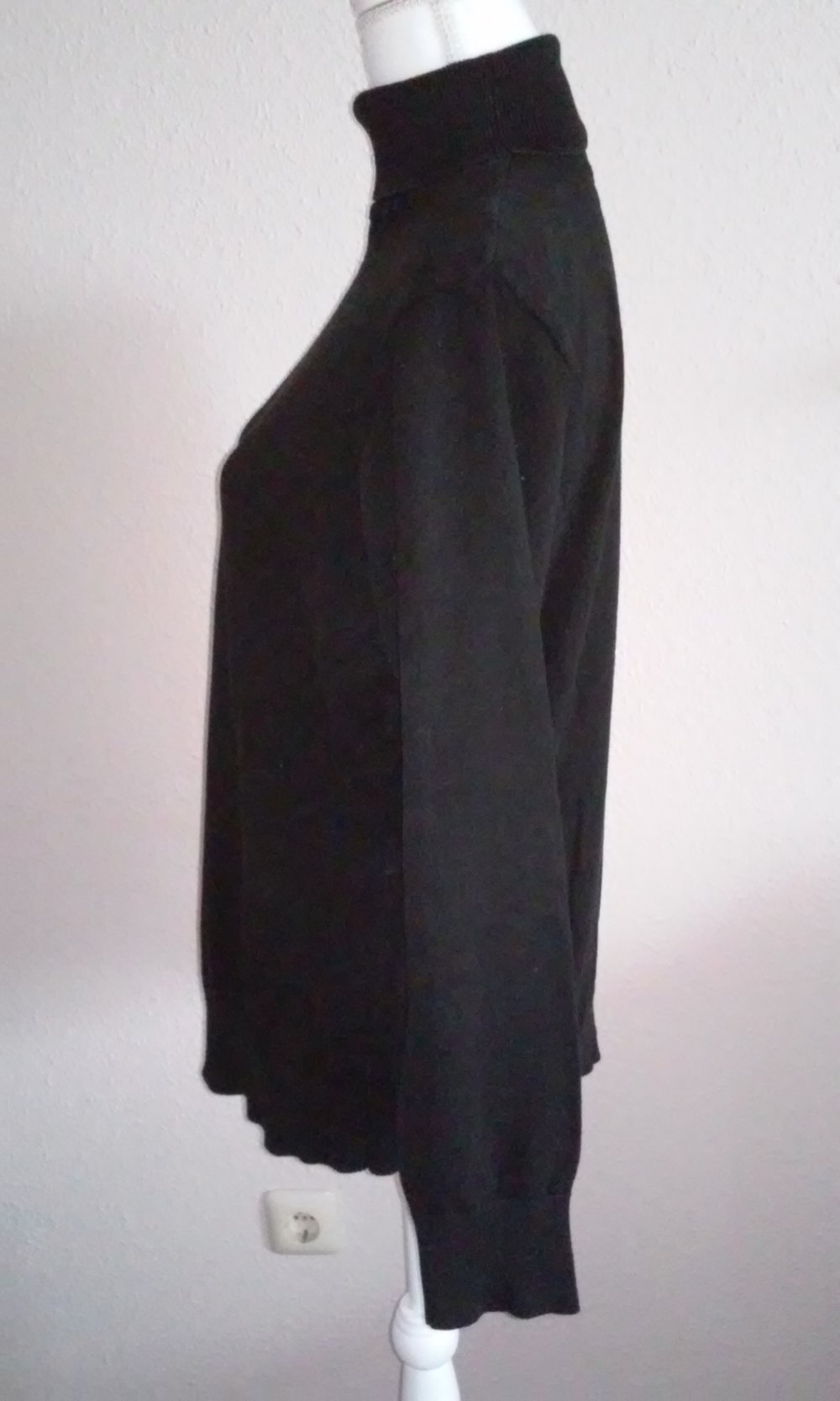 Rollkragenpullover Pullover Rolli Pulli stretch schwarz