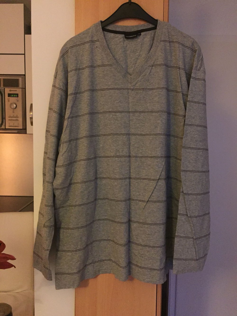Graues Langarmshirt für Herren 