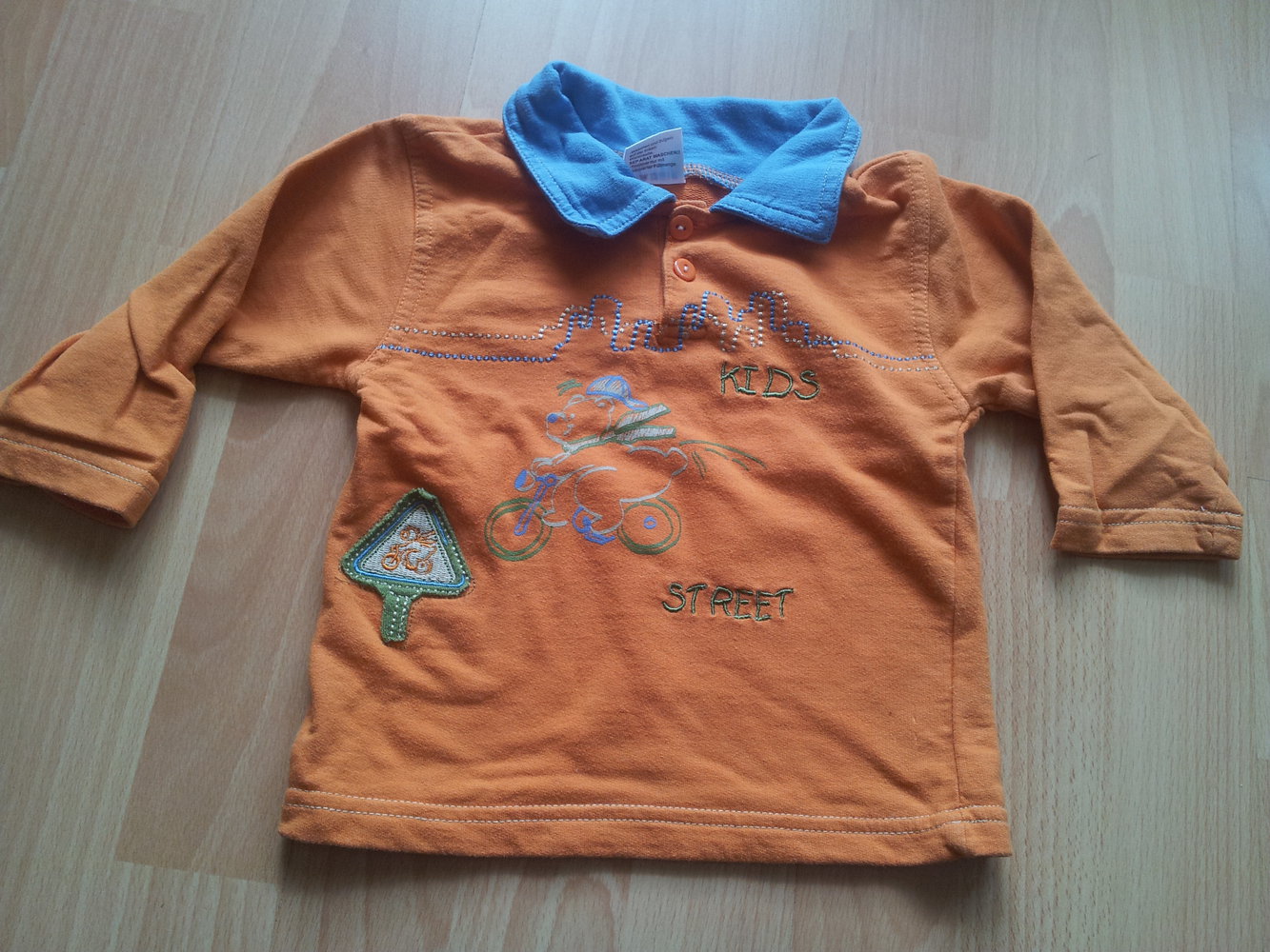  Pullover orange blau Gr. Teddy Bär Fahrrad Kids Street 