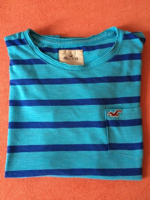 Blau gestreiftes Hollister T-shirt, Gr. S