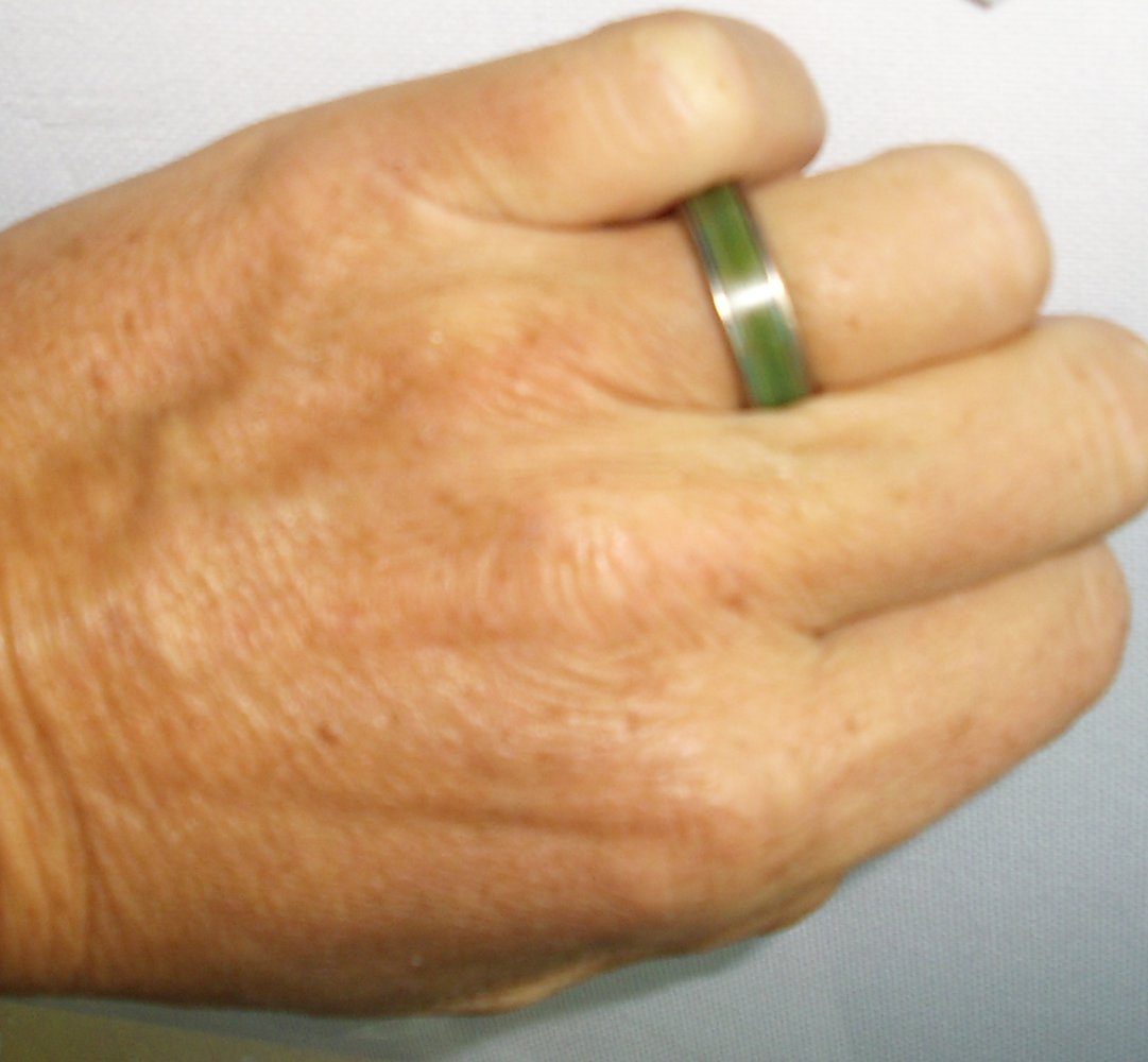 Magic Ring, Fingerring Farbwechsel, Stimmungsring, Ring, Modeschmuck, grün-braun 18mm