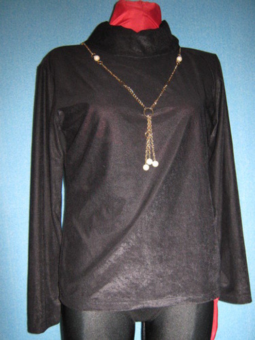 NEUw* Klassisch, elegant * glänzend * DESIGNER * Rollkragen * Pullover * Gr. 36- 38, 40/ S- M * Oversize, schwarz * Gothic *