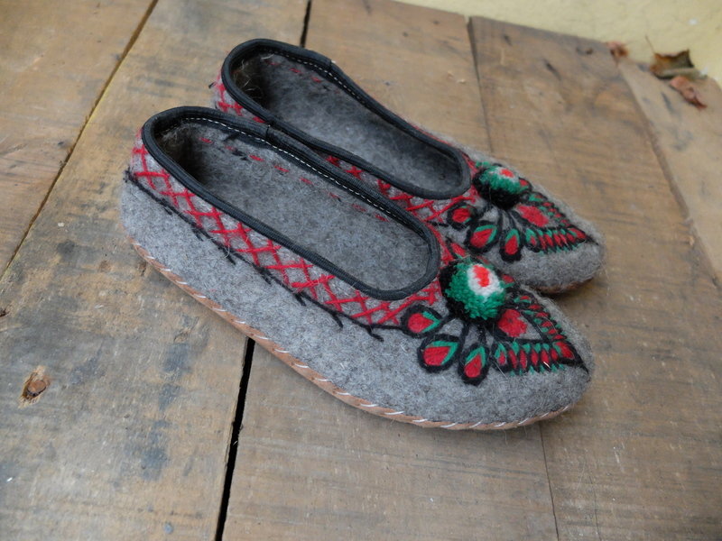 Hausschuhe Filz Filzschuhe Filzhausschuhe Balkan Boho Blogger Hipster Ethno
