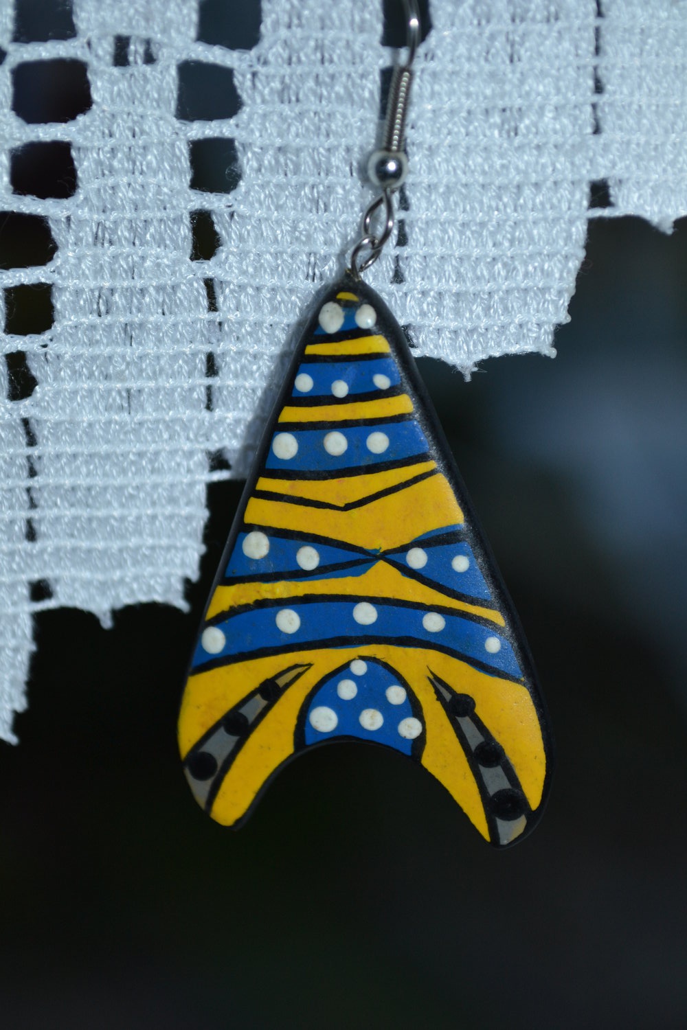 Holzohrring, Ohrhänger, australischer Ohrring, Unikat, Ohrschmuck, Ohrring, 90er Jahre