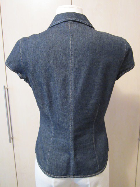 Wie neu! Jeansbluse mit kurzem Arm
