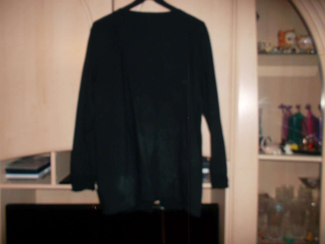 schwarze stoffjacke/bluse,grösse 42