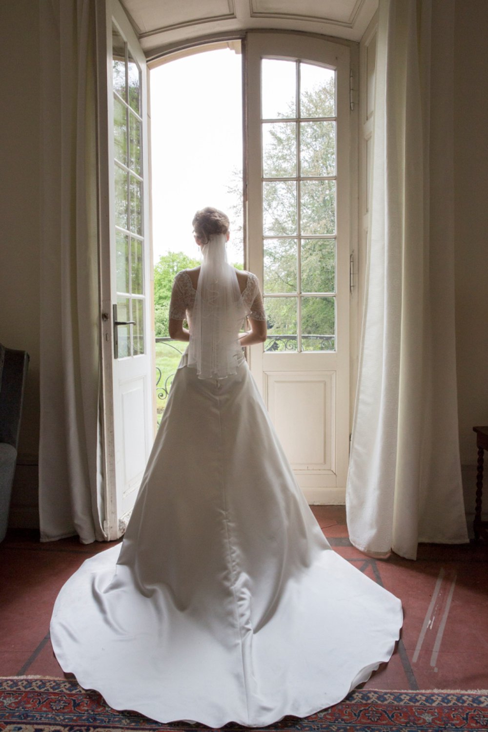 Brautkleid Gr. 36 creme/ivory A-Linie mit eingearbeiteter Korsage, schulterfrei- gereinigt, ohne Gebrauchsspuren