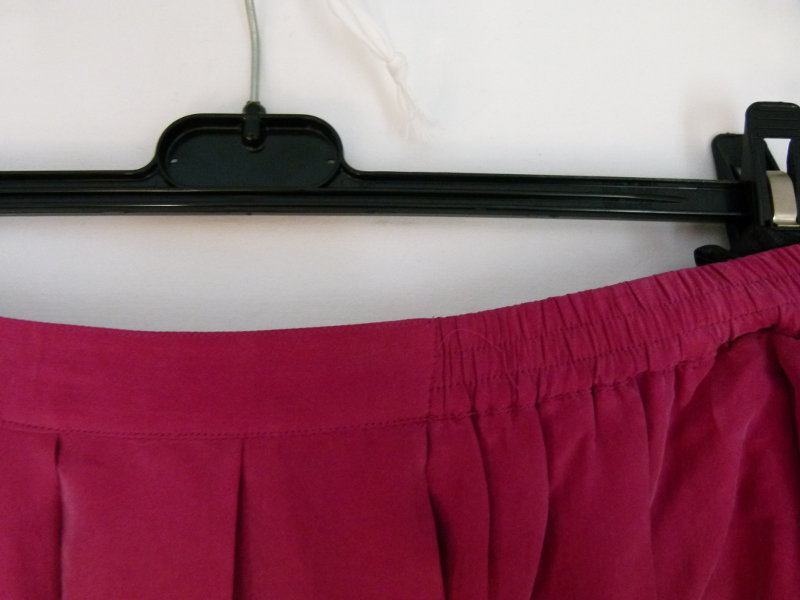 Langer Seiden Rock, fuchsia, Boho Landleben Vintage Retro Goa Sommer Cottagecore