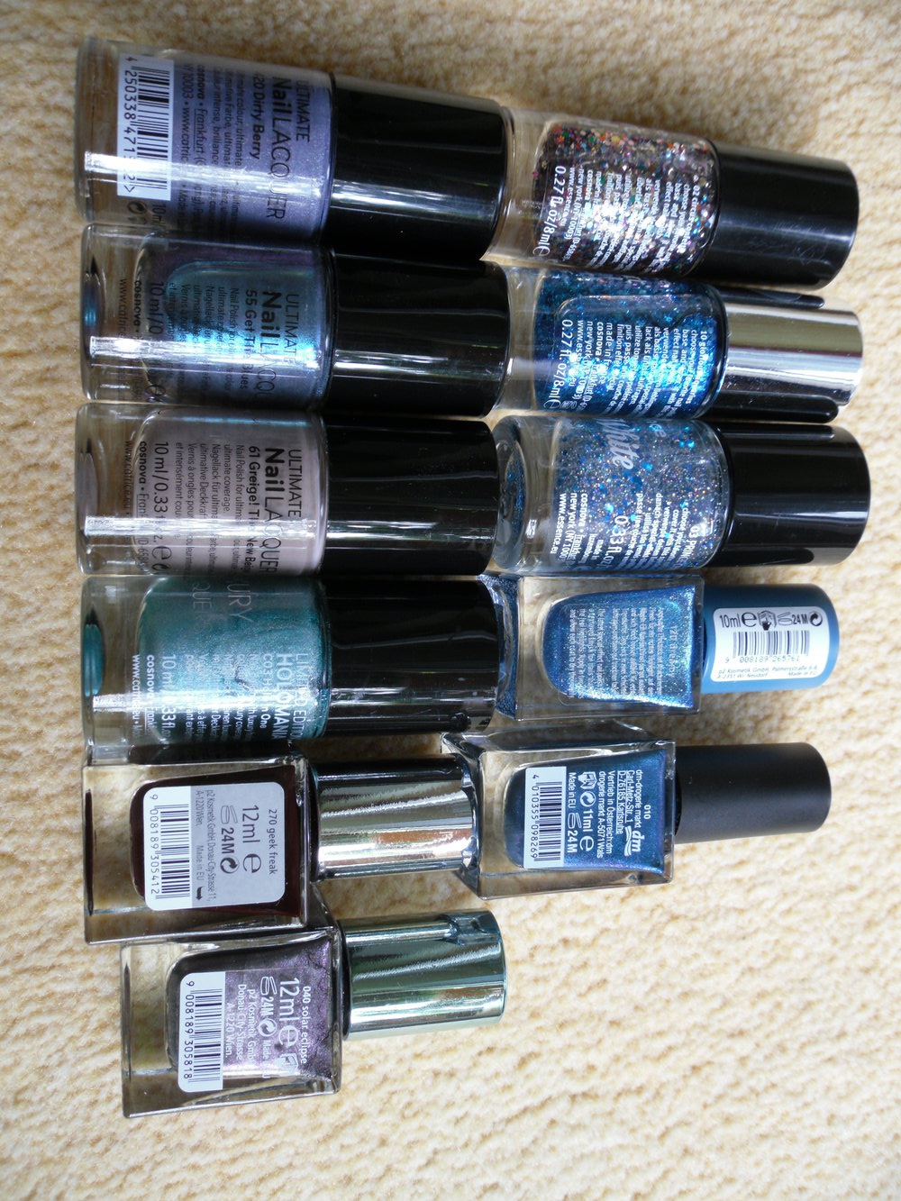 10 Verschiedene Nagellacke