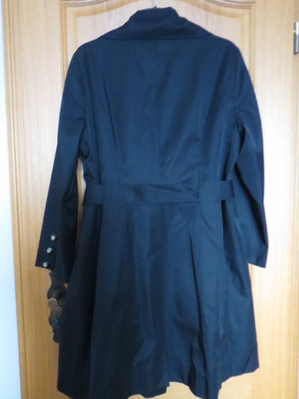 Mantel, Trenchcoat, Gr.44, schwarz