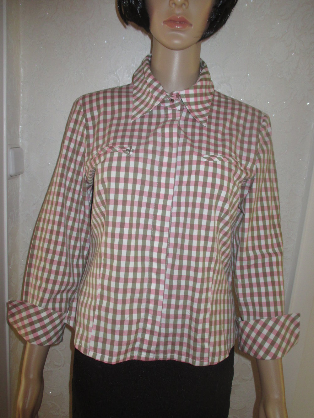 NEU Business Freizeit Karo Hemd- Bluse 