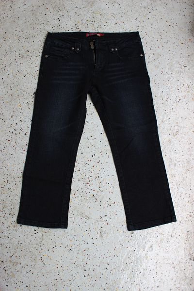 BLEND SHE Vintage 00-er Low Waist Cropped Stretch Gr.28 schwarzblau