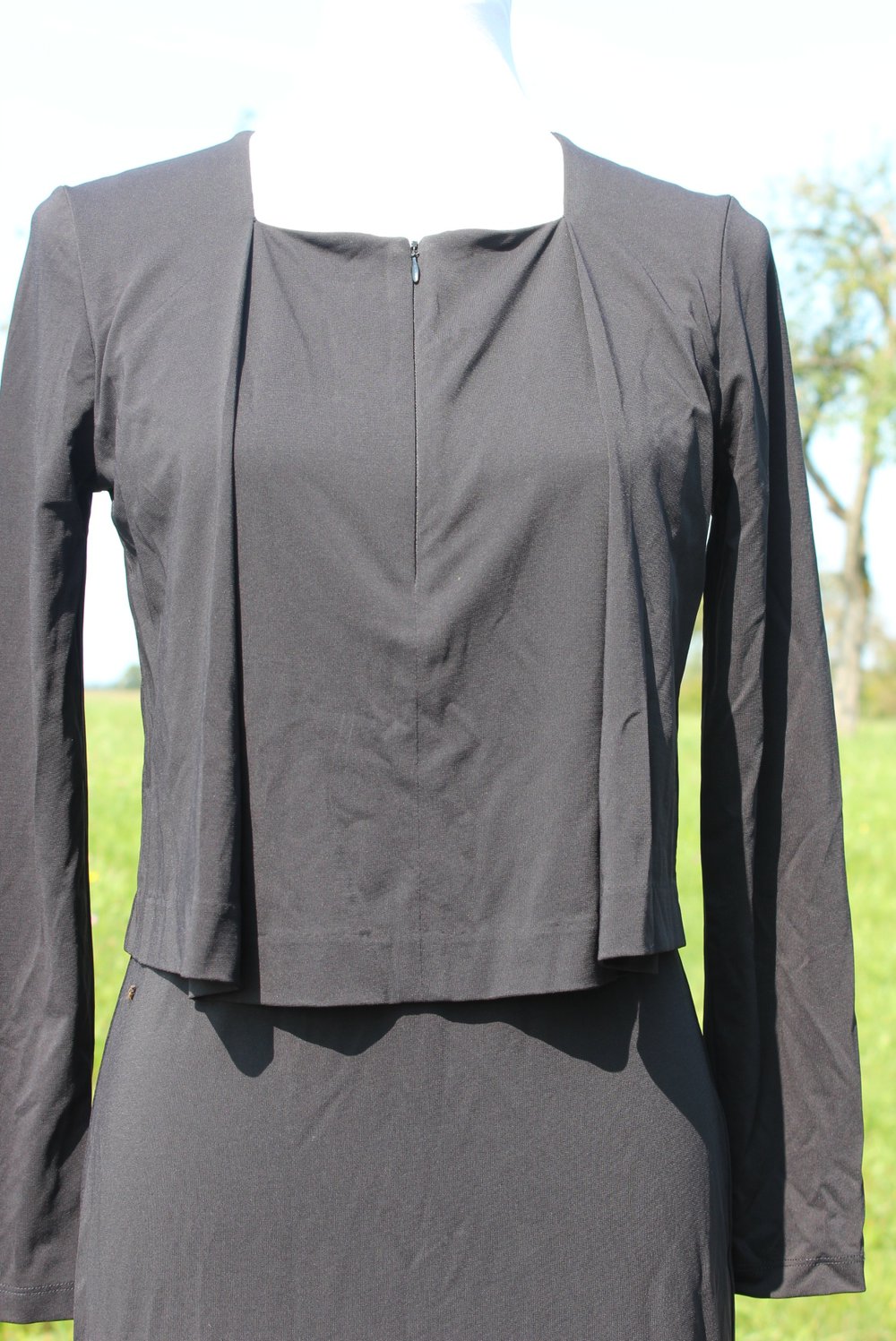 drapiertes kurzes schwarzes Kleid , COS, XS (ca. Größe 34-36)
