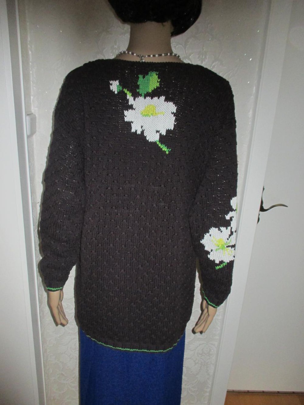 NEUw * Stylisch * Margeriten * Blüten * Grobstrick * Pullover 