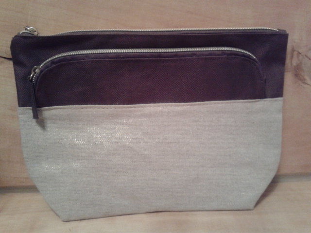 Wäschebeutel, Kosmetiktasche, braun, beige