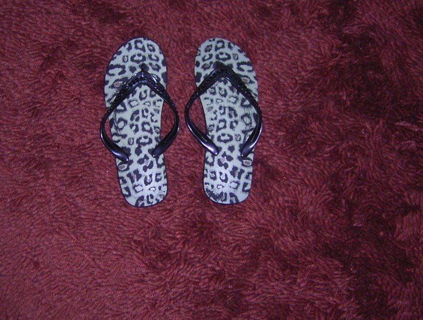 Zehentrenner Zehensandalen Leoprint Gr.38 