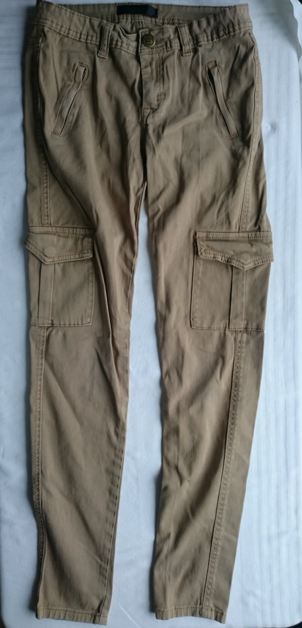 beige Stoffhose / Chino / Röhrenhose / Cargo