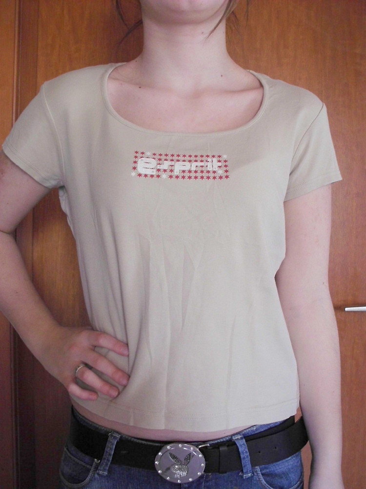 Beiges T-Shirt, Esprit, Gr. 40/42