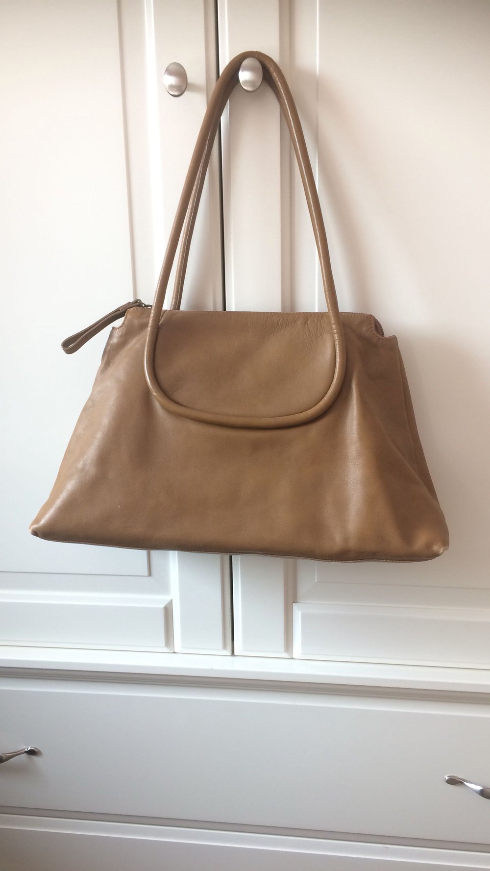 Echtlederhandtasche braun