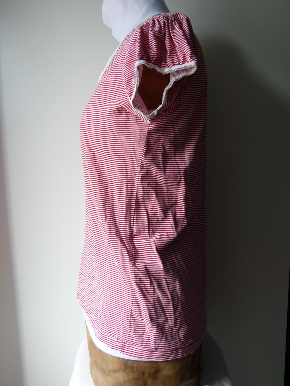 Ringel Shirt, rot weiß gestreift, Retro Casual Boho Sommer Festival