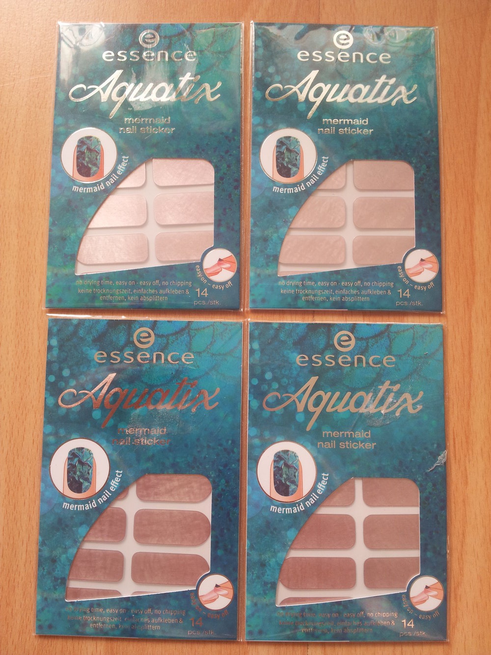  4x Nagelsticker Nageldesign Fingernägel Aquatix NEU
