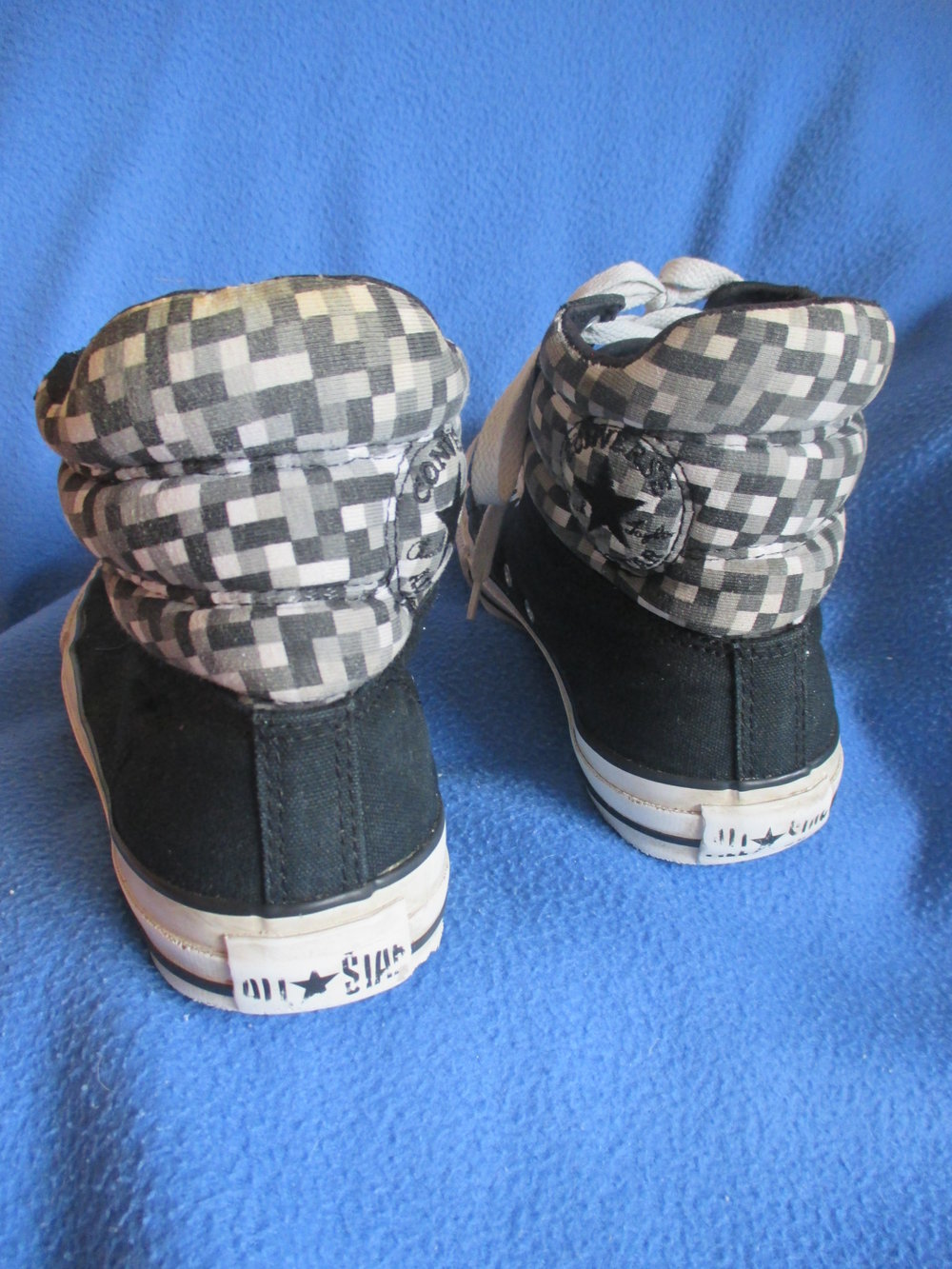 NEUw Damen Herren Chucks Stoff Basket Freizeit Schuhe mit Karos 