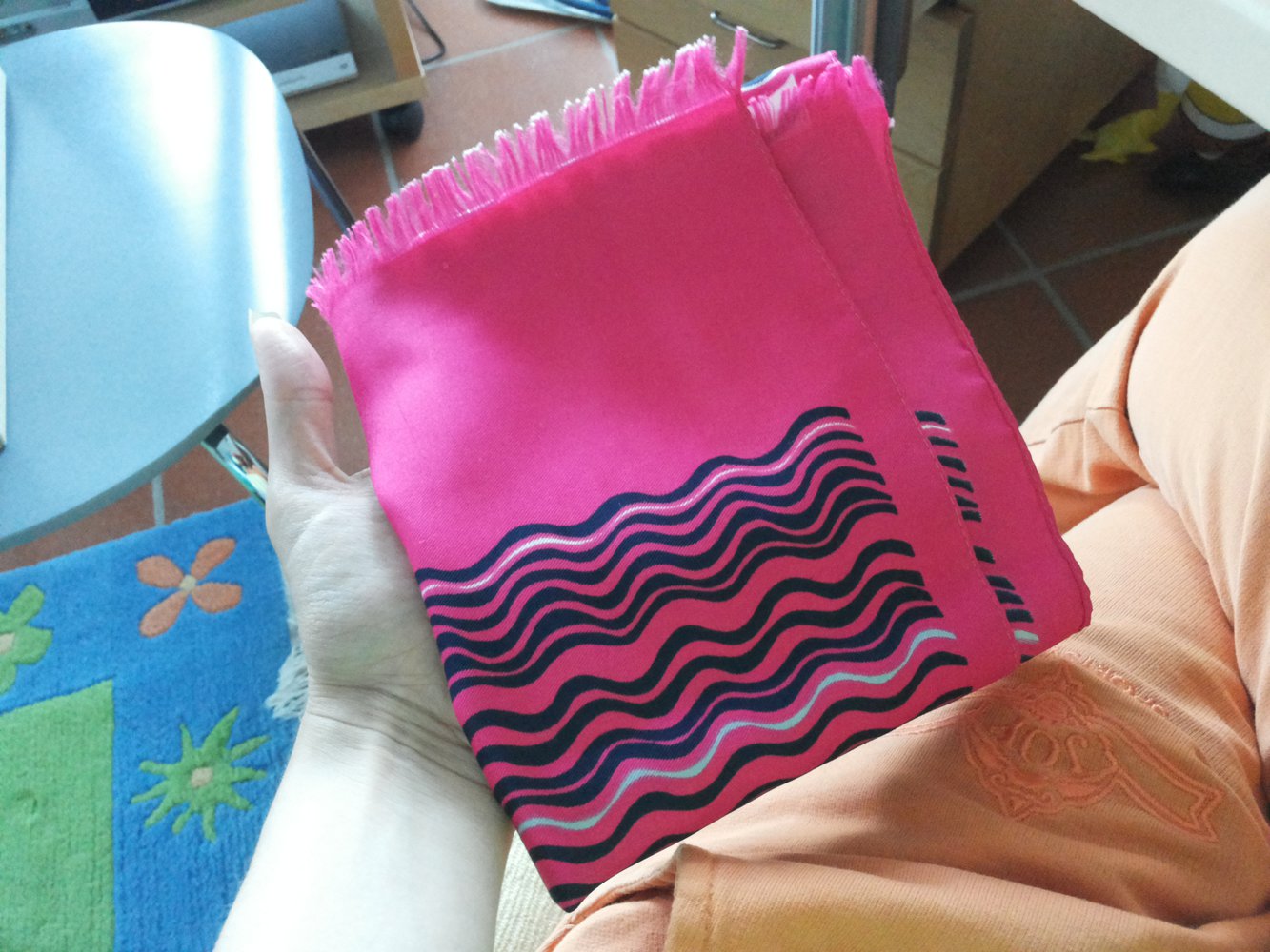 Pinkes Tuch / Schal