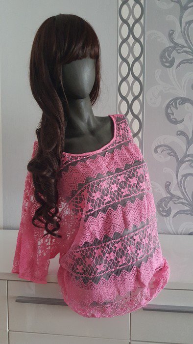 Rosa Spitzen Oberteil M L XL 38 40 42 oder auch als Oversize