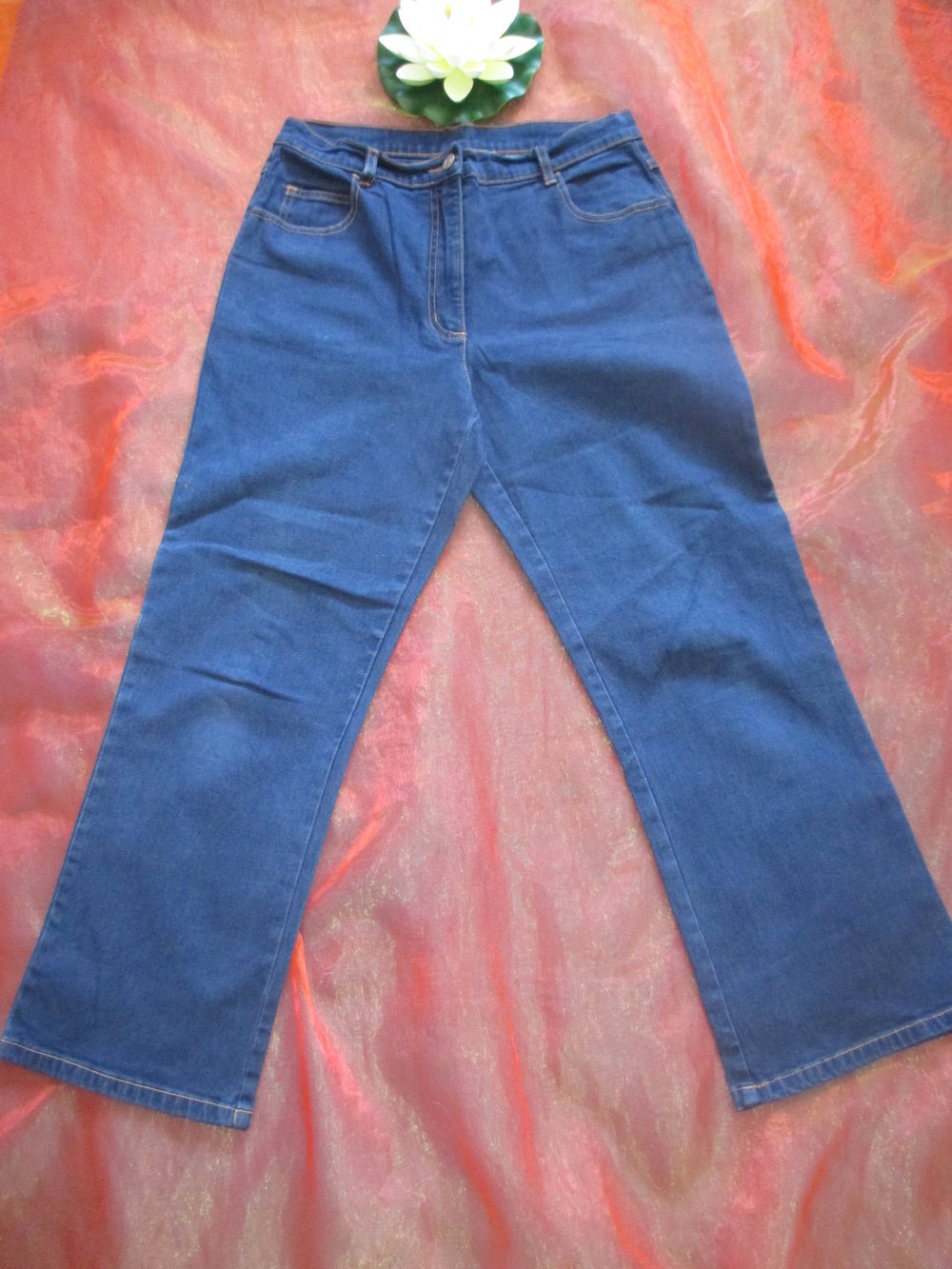 NEU Klassische Damen Designer High Waist Boyfriend Jeans Hose Gr. 38- 40/ S- M blau