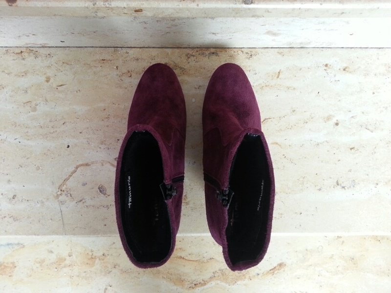 Stiefeletten Tamaris Wildleder viola lila 38