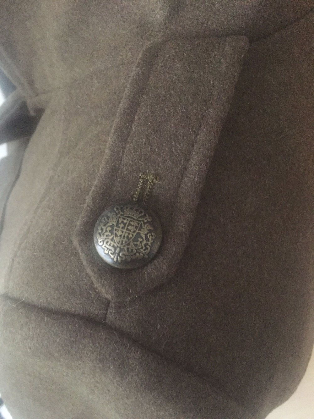 Mantel / Trenchcoat Gr.40 im Militärstil * Khaki 