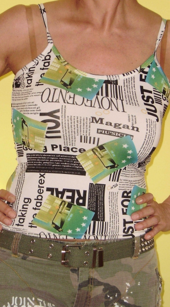 Top mit Print ca. 38-40