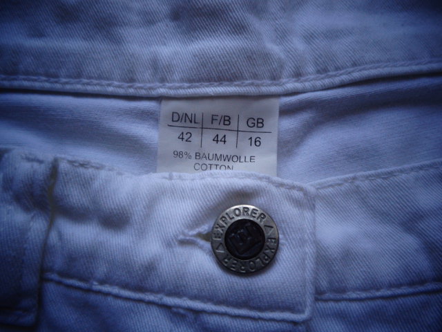 #Hose Jeans 5-Pocket-Form Gr. 40/42, weiß, Marke Explorer