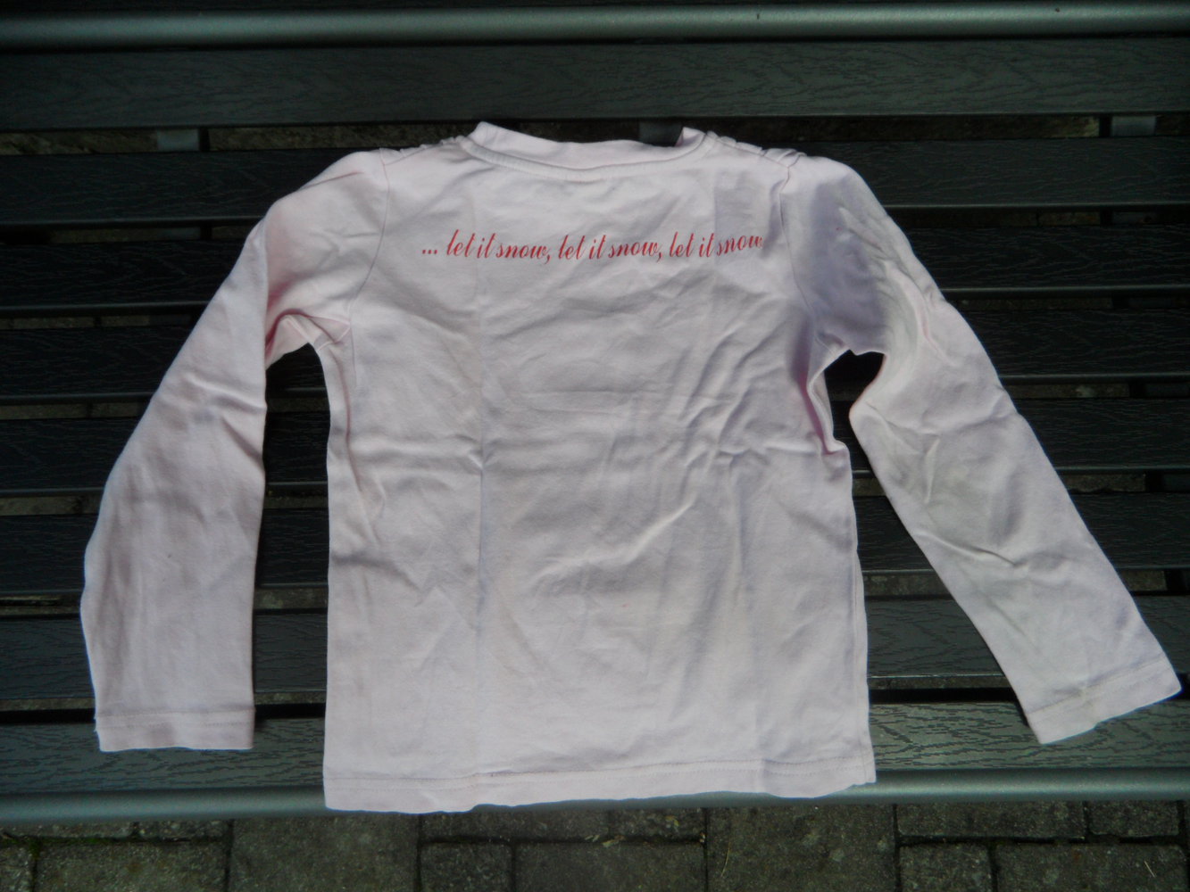 Review tolles Winter-Shirt Schneemann 104/110 Flockdruck