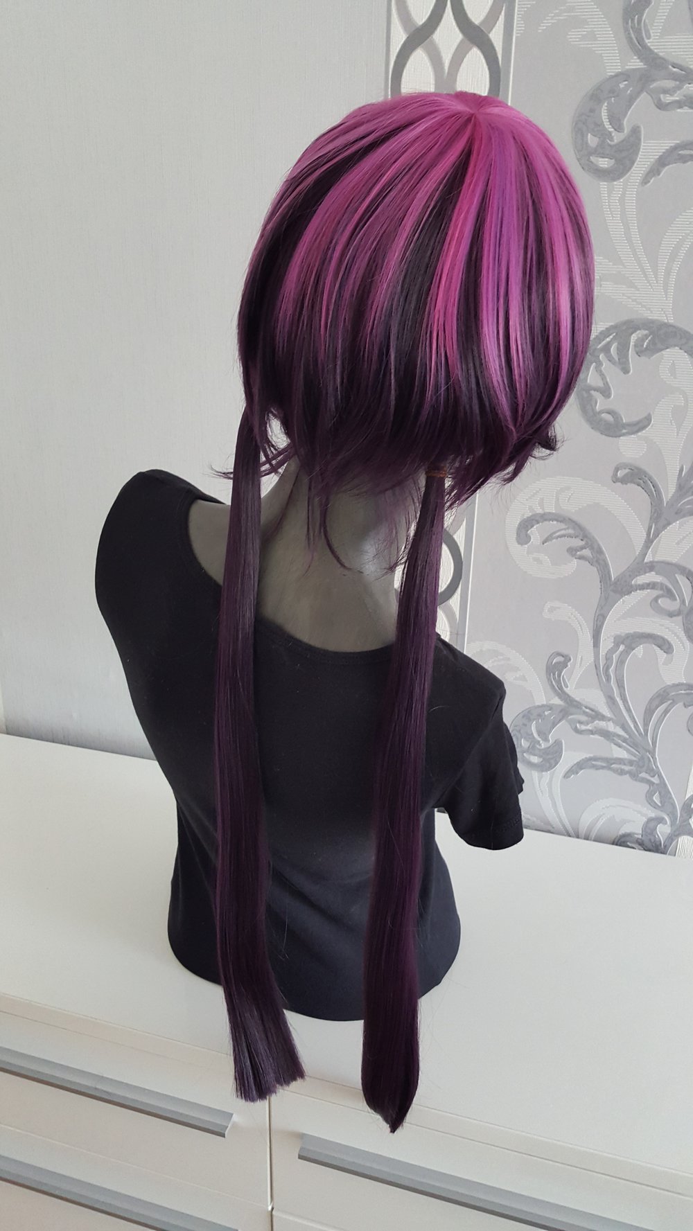 Hübsche Cosplay Fotoshoot Perücke Lila Violet Zöpfe Neu
