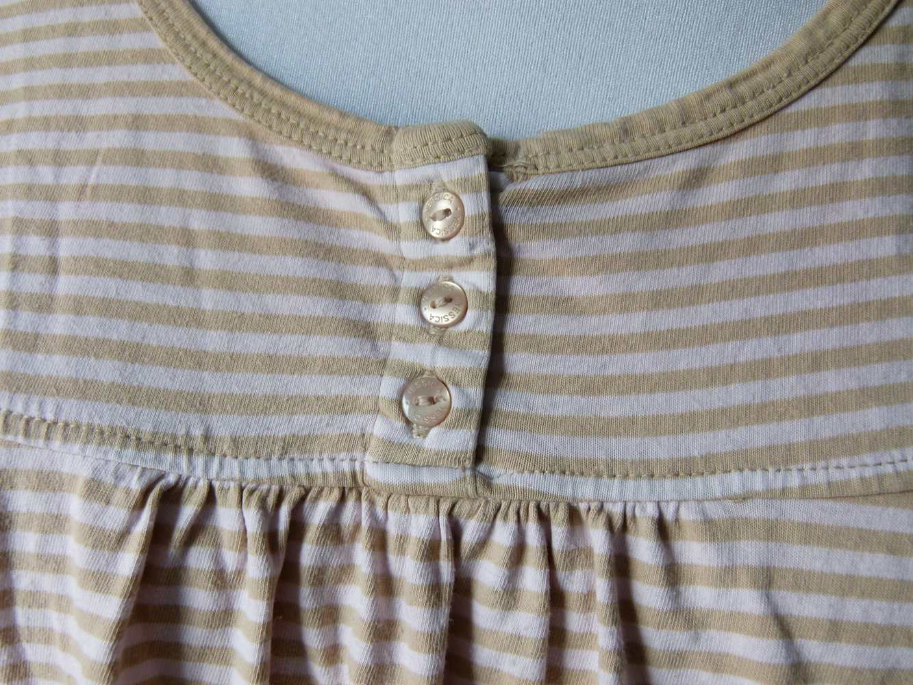 Ringel Shirt, nude beige gestreift, Retro Mori Casual