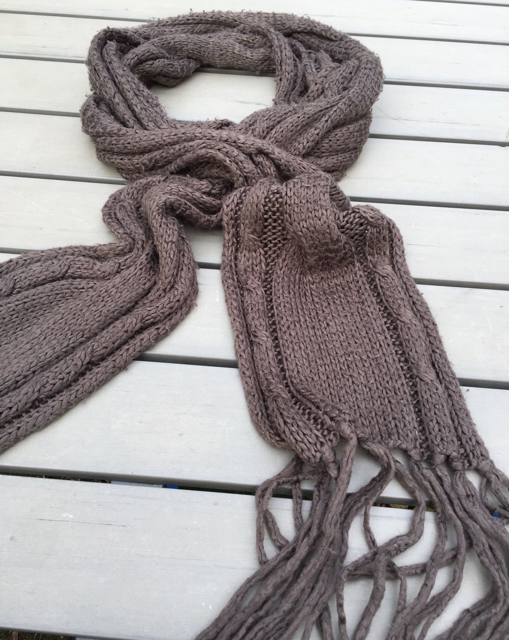 H&M langer Strickschal SCHAL braun 
