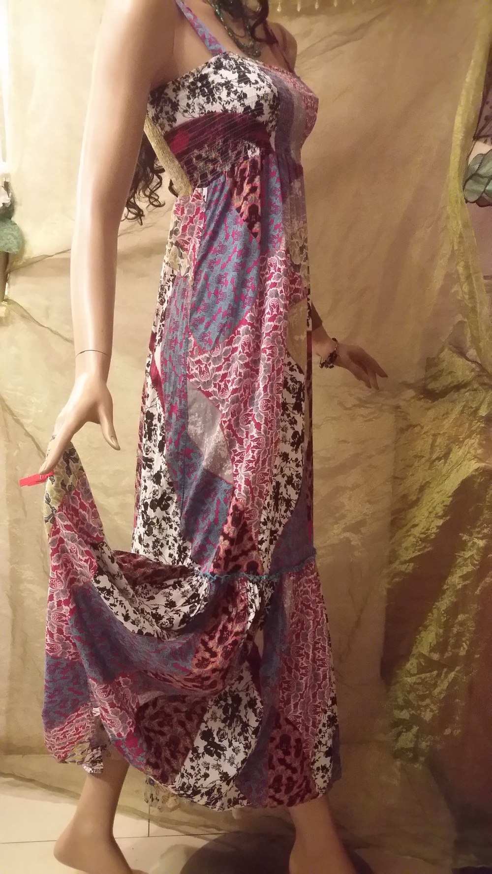 Maxi - Kleid im Mustermix 
