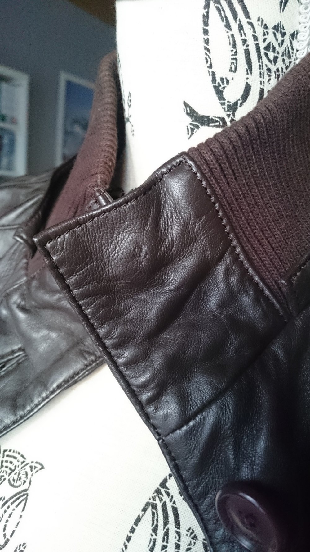 dunkelbraune Lederjacke Bikerjacke
