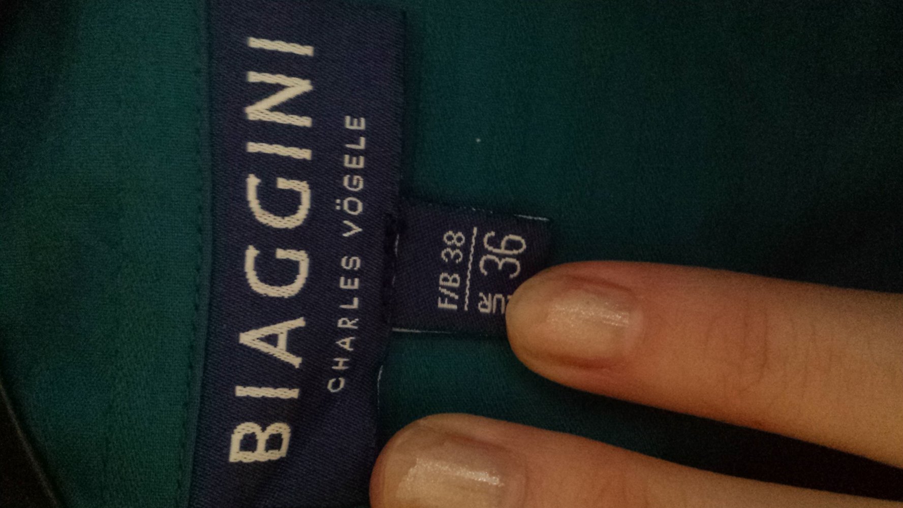 türkise Bluse mit Streifen Gr.36