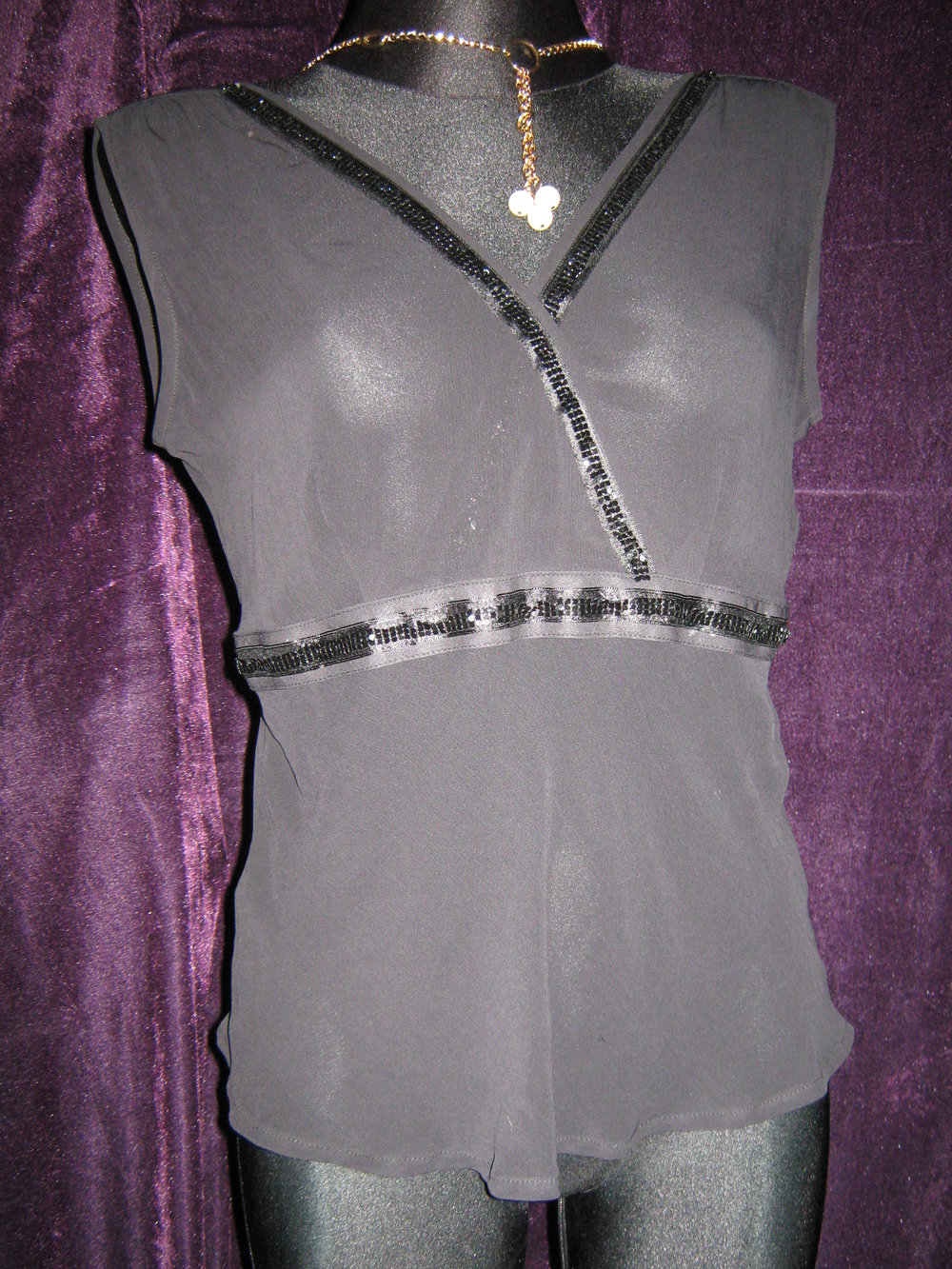 NEU * Glitzer Pailletten * Seiden Chiffon * Baby Doll * Tunika * Blusen * Träger * Top 
