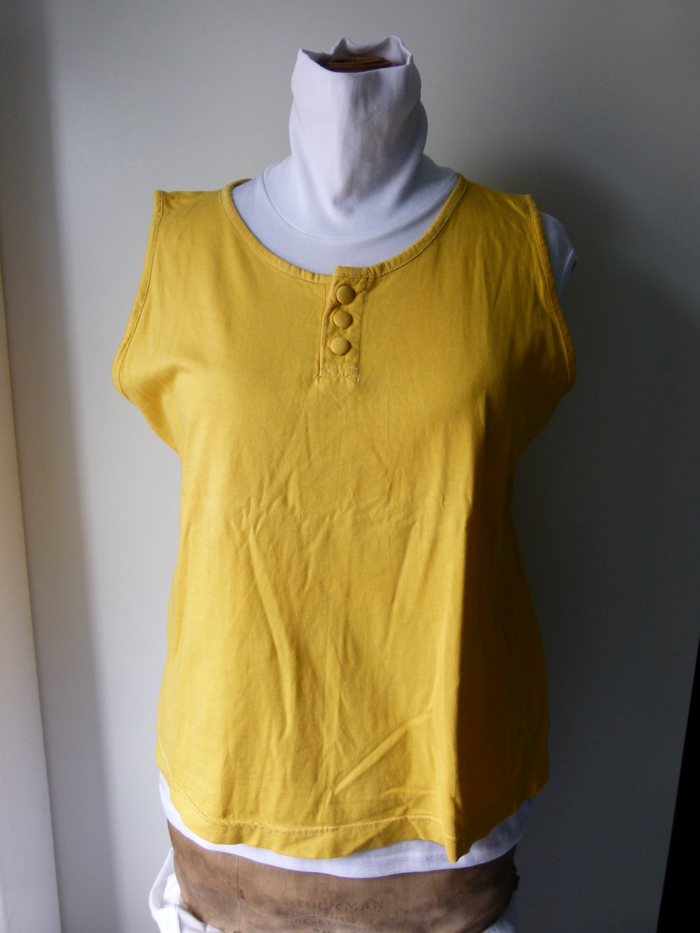 Sommer Top in sonnen gelb, Boho Strand Goa Retro Vintage Festival
