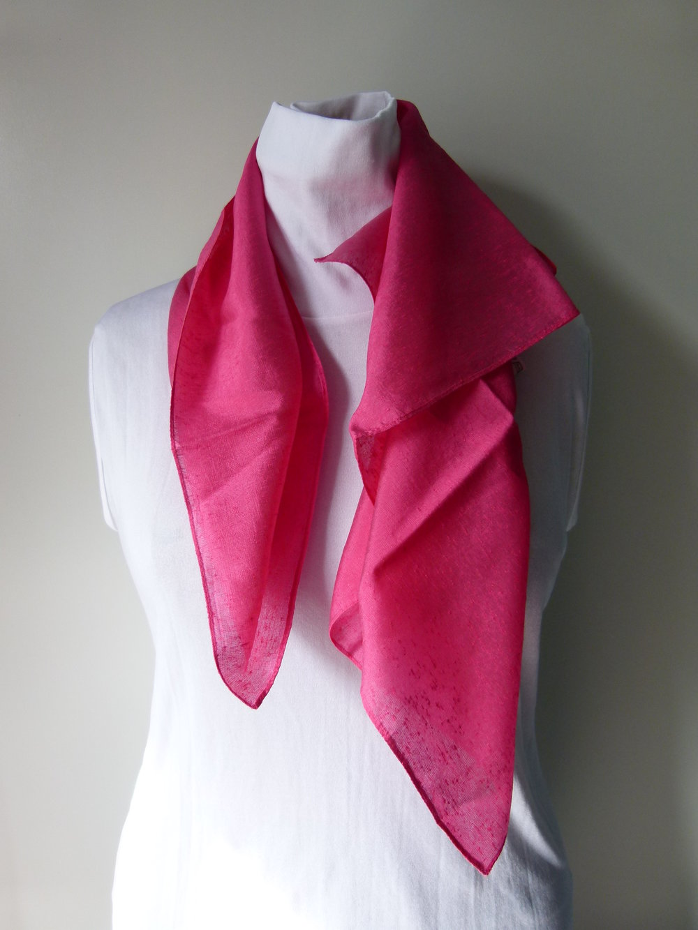 Halstuch in Wildseiden-Optik, fuchsia pink, Boho Hippie Goa Festival Sommer Mori