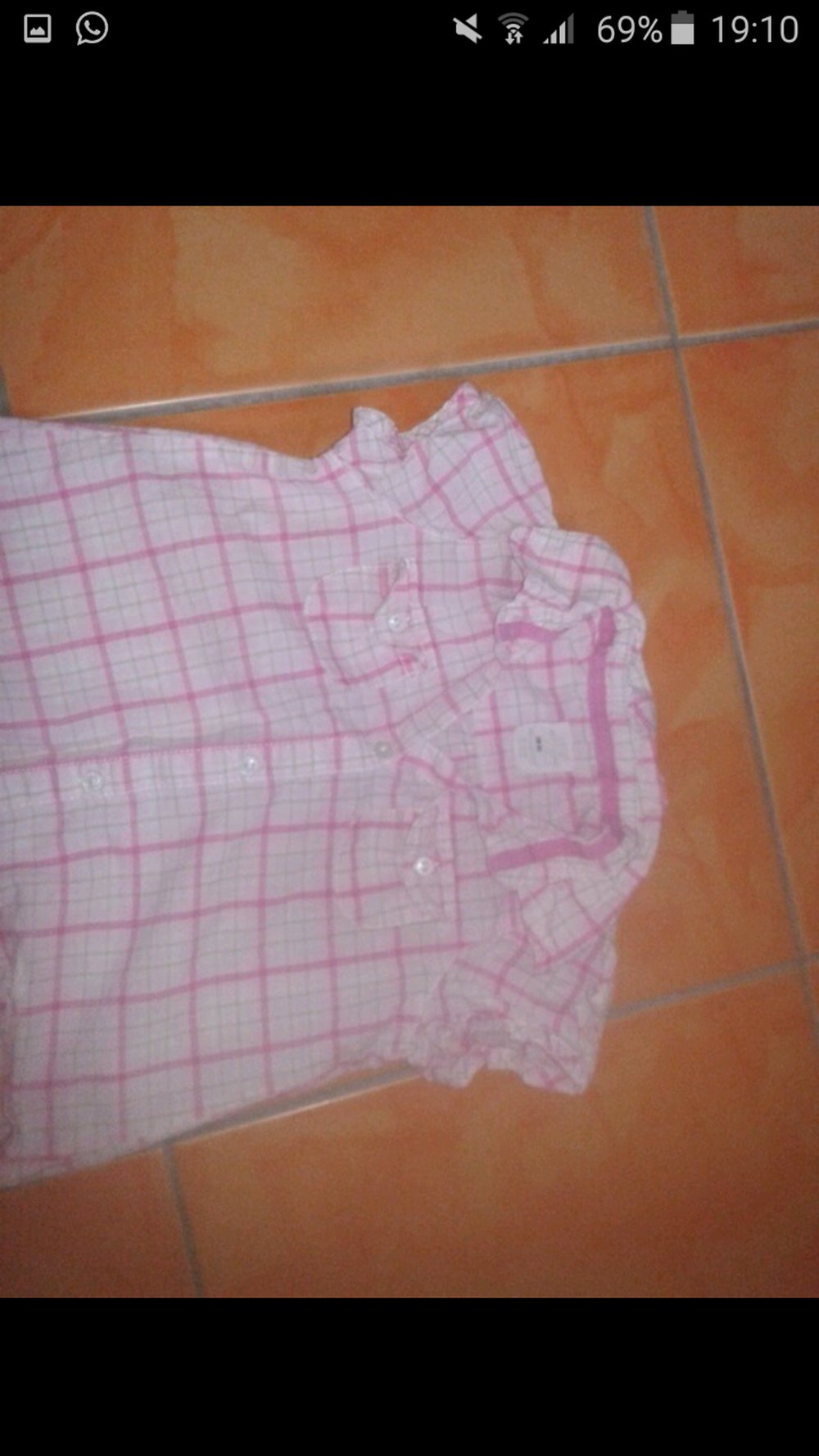 Bluse,kurzärmlig, kariert, Gr. 86